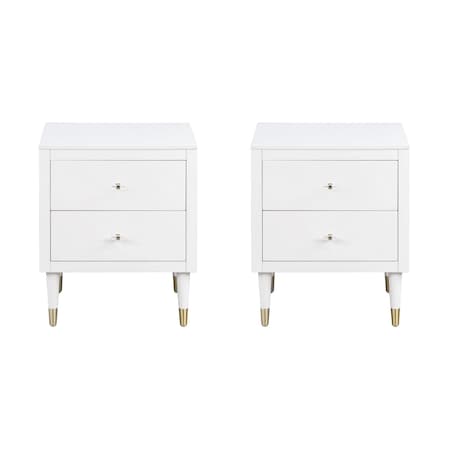 Stanton Nightstand In White -Set Of 2